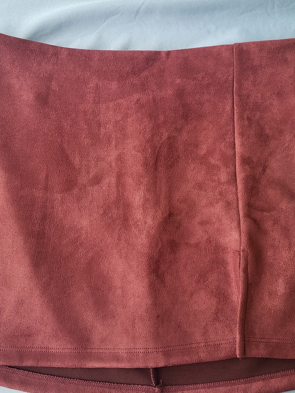 Altar'd State Suede-Look Mini Skirt in Rust